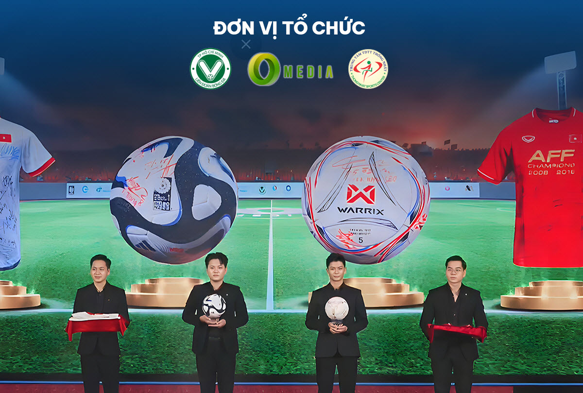Danh sách các vật phẩm đấu giá tại sự kiện Bóng Đá Việt – Kiệt Tác Số